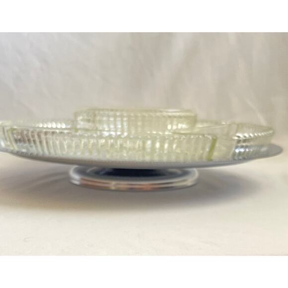 Vintage Lazy Susan Heritage House Kromax Glass - Picture 3 of 7